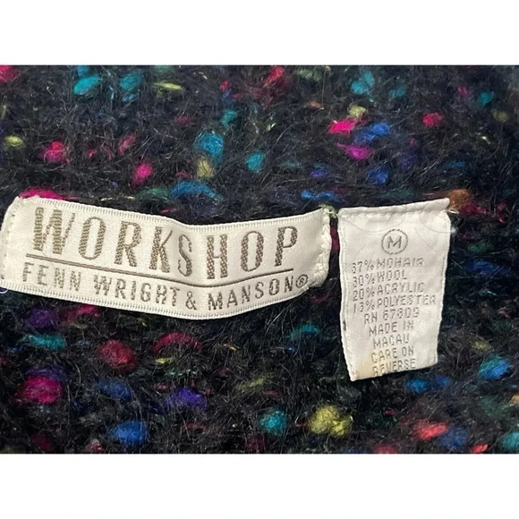 Workshop Fenn Wright & Manson Mohair Wool Sweater Women’s Size Medium Vintage - Picture 11 of 12